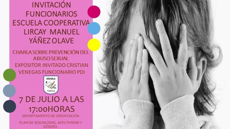 INVITACIÓN CHARLA PREVENCIÓN DEL ABUSO SEXUAL