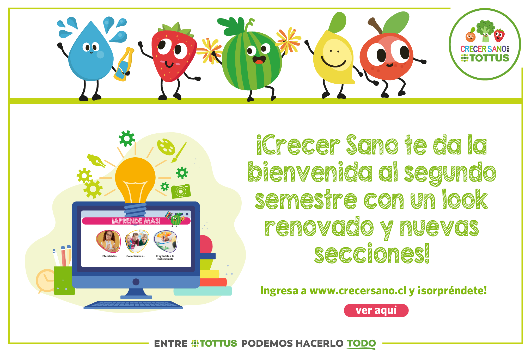 ¡CRECER SANO UNA NUEVA PÁGINA WEB!