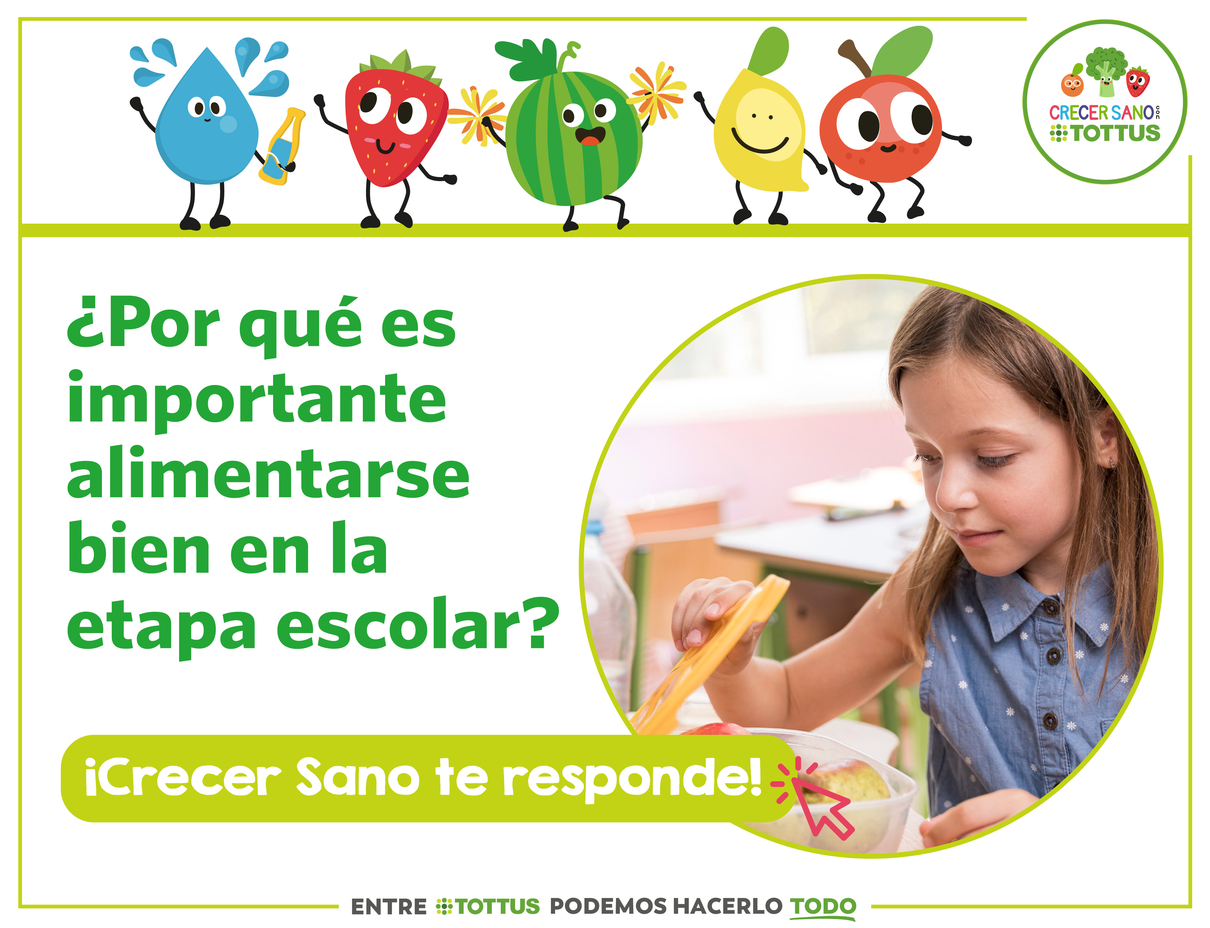 Importancia de la alimentación en la etapa escolar